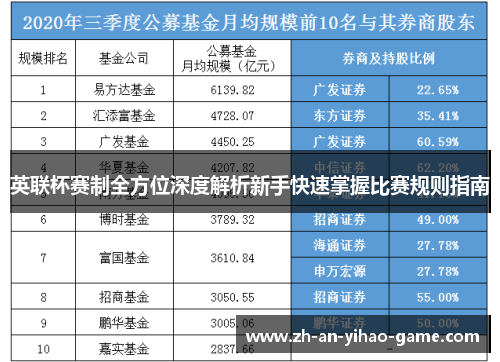 英联杯赛制全方位深度解析新手快速掌握比赛规则指南 英联杯赛制全方位深度解析新手快速掌握比赛规则指南